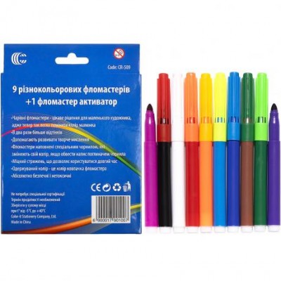 Фломастер 10 кольорів "Магічні 9+1" "С" у магазині autoplus, з доставкою по Україні, краща ціна