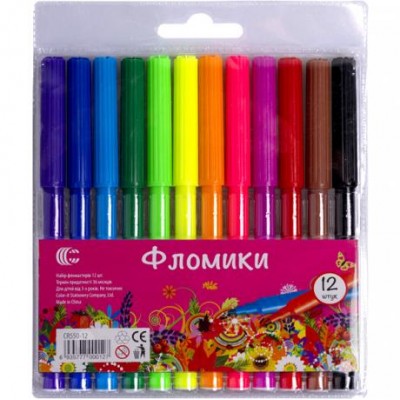 Фломастер 12 кольорів "Фломики" "C" CR550-12 у магазині autoplus, з доставкою по Україні, краща ціна