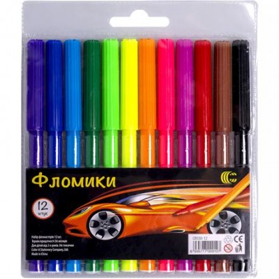 Фломастер 12 кольорів "Фломики" "C" CR550-12 у магазині autoplus, з доставкою по Україні, краща ціна