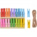 Прищіпки дерев'яні декоративні кольорові 20шт 3,5*0,6см 4-202 у магазині autoplus, з доставкою по Україні, краща ціна