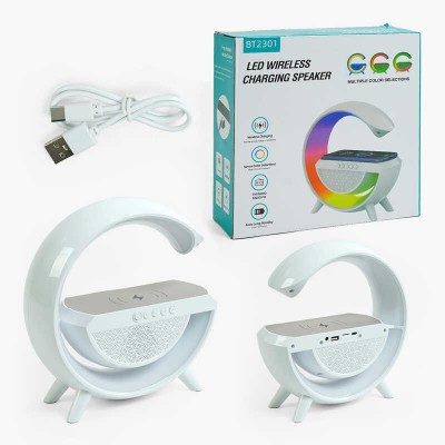 Колонка C 65392 (24) бездротова зарядка телефона, вбудований акумулятор, Bluetooth 5.2, підтримка TF Card, USB Type-C, зміна режимів підсвічування, у коробці