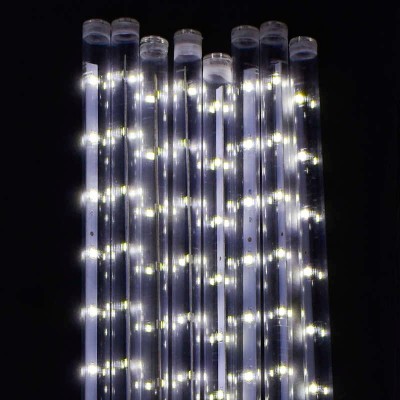 Гірлянда світлодіодна вулична С 31320 Бурулька 320 лампочок, довжина проводу 3 метри, 8 плафонів, довжина лампочки 50 см, біле світло лампочок