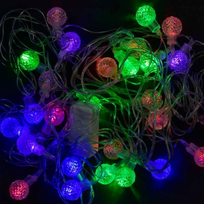 Гірлянда світлодіодна Кульки С 31299 28 лампочок, 5 метрів, мультиколор