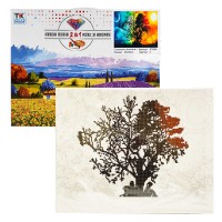 Картина за номерами + Алмазна мозаїка B 75288 TK Group , 40x50 см, “Дерево життя”