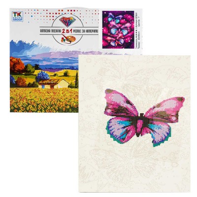 Картина за номерами + Алмазна мозаїка B 78641 TK Group , 40х50 см, “Метелики” в магазині autoplus, з доставкою по Україні, краща ціна