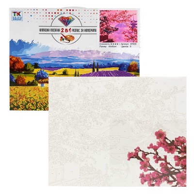 Картина за номерами + Алмазна мозаїка B 70039 TK Group , 40х50 см, Сакура в магазині autoplus, з доставкою по Україні, краща ціна
