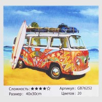 Алмазна мозаїка GB 76252 TK Group , Хіппі фургончик , 40х30 см