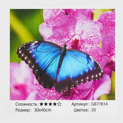Алмазна мозаїка GB 77814 TK Group , Блакитний метелик , 30х40см в магазині autoplus, з доставкою по Україні, краща ціна