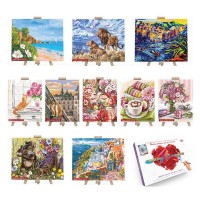 Картина за номерами с.2 KpN-40x50-02-01,02...10 MIX В КОРОБЦІ розмір: 40x50см Danko Toys , ОПИС УКР/РОС. МОВАМИ