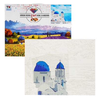 Картина за номерами + Алмазна мозаїка B 73213 TK Group , 40х50 см, Греція в магазині autoplus, з доставкою по Україні, краща ціна