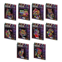 Алмазна мозаїка "CRYSTAL MOSAIC" CRM-02-01,02,03,04...10 видів (20) "Danko Toys", ОПИС УКР/РОС. МОВАМИ