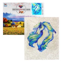 Картина за номерами + Алмазна мозаїка 2в1 YHDGJ 74657 TK Group , 50х40см, Єдиноріг