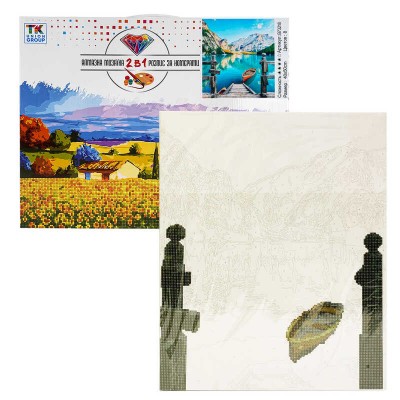 Картина за номерами + Алмазна мозаїка B 73218 TK Group , 40х50 см, Озеро в горах в магазині autoplus, з доставкою по Україні, краща ціна