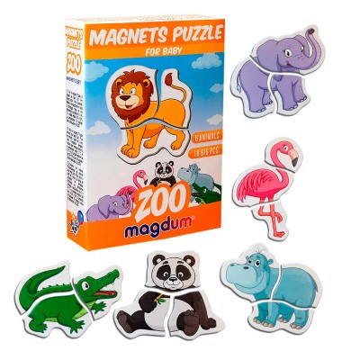 Магнітні пазли ML4031-18 EN Magdum , “Zoo , англ. мова