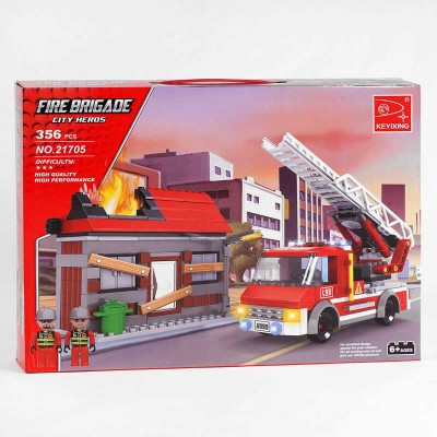 Конструктор AUSINI 21705 (12/2) "Пожежний автомобіль", 356 елементів, у коробці