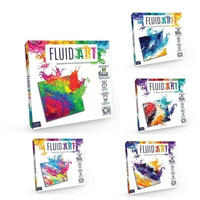 Набір для створення інтер'єрної картини "Fluid ART" FA-01-01,02,03,04,05 (5) "Danko Toys"