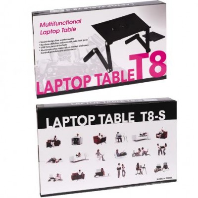 Столик трансформер для ноутбука LAPTOP TABLE T8 карбон у магазині autoplus, з доставкою по Україні, краща ціна