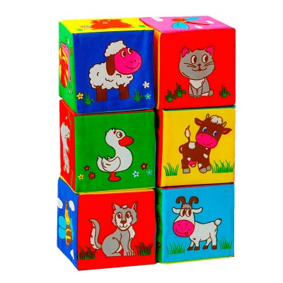 Набір MC 090601-10 кубиків "Перші тварини" (20) "Масік", 6 кубиків, в пакеті в магазині autoplus, з доставкою по Україні, краща ціна