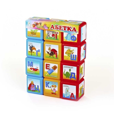 Кубики Абетка 12 шт укр. 06042 M Toys в магазині autoplus, з доставкою по Україні, краща ціна