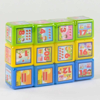 Кубики Математика 12 шт 09052 M Toys