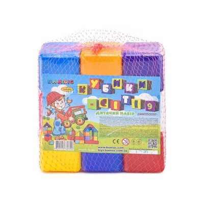 Дитячий набір Кубик Сіті 9 027 BAMSIC 9 штук, 6х6см, в сітці в магазині autoplus, з доставкою по Україні, краща ціна
