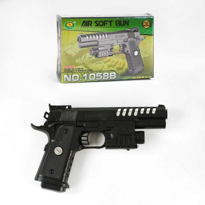Дитячий іграшковий пістолетік 1058 В стріляє пульками, лазерний приціл