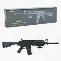 Дитячий Автоматик M 46 (18) стріляє пульками 6 мм, механічний принцип, лазерний приціл, знімний приклад, запобіжник