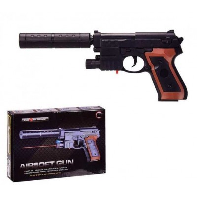 Дитячий іграшковий пістолетік на пульках 238 С (120) лазерний приціл, знімний глушник в магазині autoplus, з доставкою по Україні, краща ціна