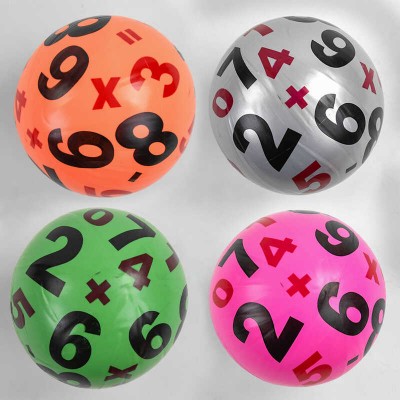 М'яч гумовий C 44662 (500) 4 кольори, діаметр 21 см, вага 60 грамів