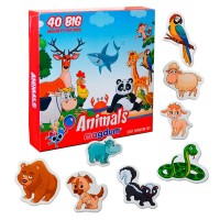Magnetic ML4031-16 EN set "Animals" (24) "Magdum" 40 магнітів