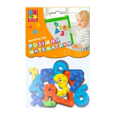 Дитяча гра настільна магнітна "Цифри та геометричні фігури" (укр) VT5900-01 "Vladi Toys"