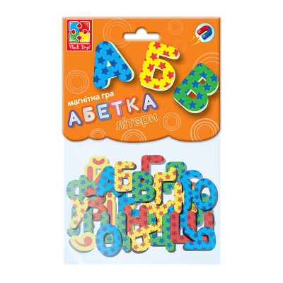 Магнітна гра "Абетка" (укр) VT5900-02 "Vladi Toys", 34 магнітні елементи