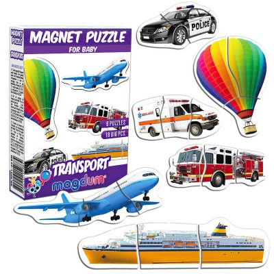 Магнітні пазли ML4031-24 EN (70) "Magdum", "Transport", англ. мова в магазині autoplus, з доставкою по Україні, краща ціна