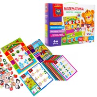 Математика з магнітною дошкою (укр) VT5412-02 (5) "Vladi Toys", 16 карток, 82 магніти