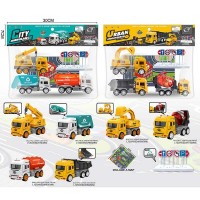Набір машин JW 567-046 (96/2) “City Truck”, 2 види, інерція, 3 машинки, килимок