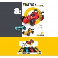Машина 987 K-05 (24/2) ЦІНА ЗА 8 ШТУК В БЛОЦІ, "Динозавр", відкриває пащу, розтягує тіло, вертикальна їзда, інерція