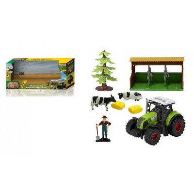 Трактор 550-3 K 7 елементів, трактор на батарейках, 2 фігурки тварин, фігурка фермера