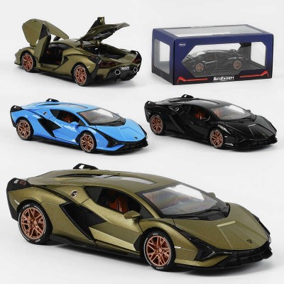 Машина металопластик GT - 3598 (24/2) "Авто Експерт Преміум", "Lambo", 3 кольори, металопластик, 1:24, звук, світло, інерція, відчиняються двері, багажник, капот, у коробці, МІКС ВИДІВ