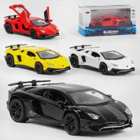 Машина металопластик LF - 26420 (72/2) "Авто Експерт", 4 кольори, 1:32, світло, звук, інерція, відчиняються двері, багажник, МІКС