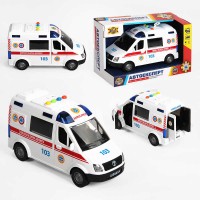 Машина "Швидка допомога" 89091 (36) "Авто Експерт", УКРАЇНСЬКЕ ОЗВУЧУВАННЯ, тематичні фрази та пісні, підсвічування відчиняються двері, інерція, гумові колеса
