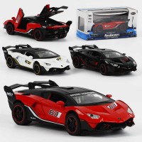 Машина 72009 (72) "Авто Експерт" 3 кольори, металопластик, 1:32, звук, світло, інерція, відчиняються двері, багажник, у коробці, МІКС
