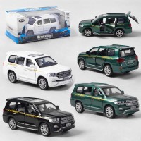 Джип 11701 W (96/2) “Авто Експерт”, 3 кольори, металопластик, 1:32, інерція, світло, звук, відчиняються двері, багажник, капот