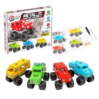 Конструктор металевий 9956 (11) "Technok Toys", 370 деталей, 4 машинки