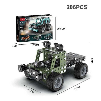 Конструктор YK 622 (72) "Позашляховик", 206 деталей, металевий