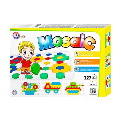 Мозаїка №3 0908 (10) "Technok Toys", 127 елементів, розмір деталі - 4 см, ігрове поле