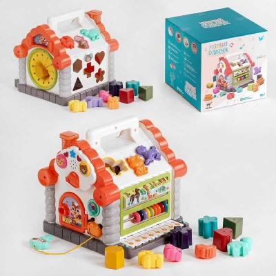 Розвиваючий Будиночок 16180 (18) "WToys", ОЗВУЧУВАННЯ УКРАЇНСЬКОЮ МОВОЮ, підсвічування, звуки, 8 пісень, сортер, рахунки