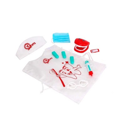 Набір стоматолога 7358 Technok Toys , 10 елементів, халат, шапочка, щелепа, інструменти