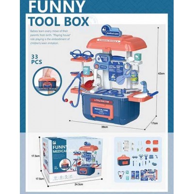 Набір лікаря 628 A 22 (36/2) "Funny medical box", 33 елементи, у коробці в магазині autoplus, з доставкою по Україні, краща ціна