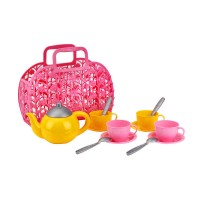 Кошик з набором посуду 1608 Technok Toys 14 елементів, 25см