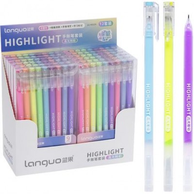 Набір ручок гелевих 9 кольорів неон LG-K0225